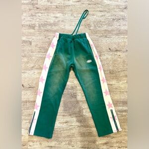 IMLE Green Joggers with Pink Star Accents